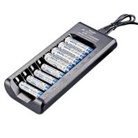 แบตเตอรี่ USB ศิลปะ LED 8ช่องสำหรับดับเบิลเอทริปเปิลเอแบตเตอรี่ Ni-MH Reable ที่ชาร์จไฟรวดเร็ว USB อิสระ USB แบตเตอรี่ R