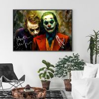 Phoenix Joker และ Ledger Joker Signature Art พิมพ์โปสเตอร์ภาพยนตร์คลาสสิกบทคัดย่อสีน้ำภาพวาดผ้าใบ Wall Picture Decor Liyanhong2