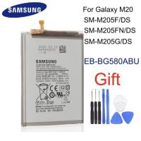 Samsung แบตเตอรี่ของแท้ สำหรับ Samsung Galaxy M20 SM-M205F/DS SM-M205FN/DS SM-M205G/DS M205F EB-BG580ABU 4900/5000mAh mobile ACC