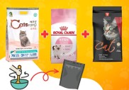 Hạt Mèo Mix CATSRANG CATSEYE CANIN -1kg zip Tiêu Búi Lông