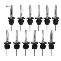 LiveCity 12 Pcs Stainless Steel Classic Wine Liquor Bottle Speed Pourers with Tapered Spout