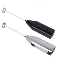 ☊ 1Pcs Mini Electric Handheld Eggbeater Stainless Steel Silicone Multi Function Coffee Blender Bubble Drink Stir Bar Whisk Electri