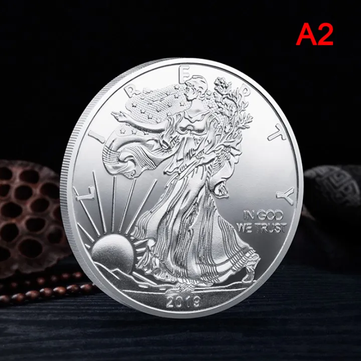 QIA American Statue of Liberty Eagle Coin Commemorative Gift Coin