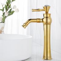 Lottin Gold Basin Faucet Pop Up Bathroom Faucet Mixer Tap Basin Mixer Bathroom Basin Faucet Mixer Tap Hot and Cold Sink faucet