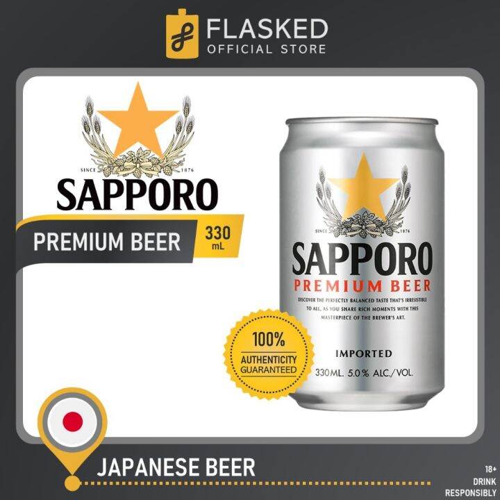 Sapporo Premium Japanese Beer Can 330mL Lazada PH