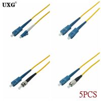 5pcs/Lot SC/APC SC/APC ST FC LC Simplex 9/125 Single Mode SM Fiber Optic Cable Patch Cord Fiber Jumper Cable 1m 2m 3m 5m 10m 50m