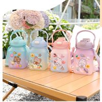 【CC】♈♟  1200ML Bottle with Stickers Big Belly Cup for Jug Children Female Kettle