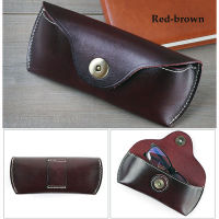 Genuine Leather Glasses Case Box Handmade Hard Waist Bag Women Belt Bag Man Belt Pouch Eyeglasses Cases Eyewear Holder Cover