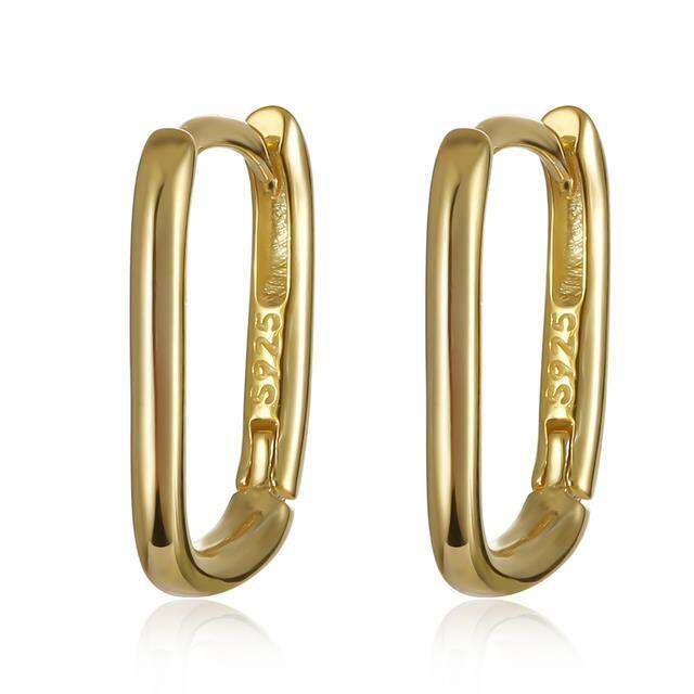 cod-real-925-gold-thick-rectangle-hoop-earrings-for-piercing-ohrringe-luxury-fashion-jewelry