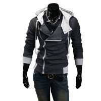 Casual Man Hoodie Sweatshirt 2022 Slim ชายซิป Streetwear Cardigan Hoodies Outerwear กีฬาสีดำผู้ชาย Hooded Jacket