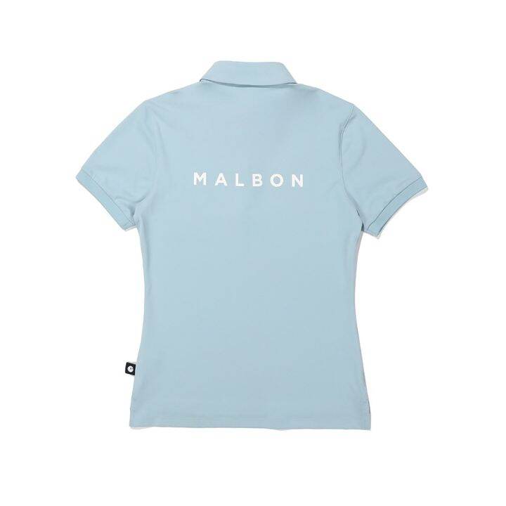 เสื้อโปโลกางเกงเล่นกอล์ฟเดี่ยว-malbon-แบบดั้งเดิมสไตล์เกาหลีฤดูร้อนเสื้อยืดกีฬาแขนสั้นพอดีตัว