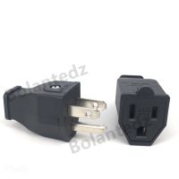 Black 125v 15a Nema L5-15P L5-15R US Female Male Connector USA Triprong Power Outlet Wiring Electrical Receptacle AC Socket PlugWires Leads Adapters