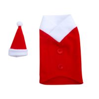 Red Wine Bottle Cover Bags Decoration Home Party Christmas Wine Bottle Covers Clothes With Hats For