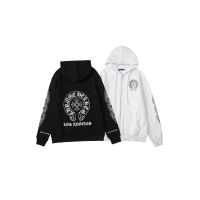 COD IRDJ Chrome Hearts autumn and winter fashion brand coat mens and womens Sanskrit large horseshoe loose couple cotton thickened zipper hooded sweater