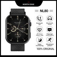 NORTH EDGE NL80  นาฬิกาโทรผ่านบลูทูธนาฬิกาดนตรี NL80สมาร์ทวอทช์สำหรับผู้ชายและผู้หญิง,นาฬิกาคู่ความดันโลหิตอัตราการเต้นของหัวใจตัวเรือนโ ลหะ