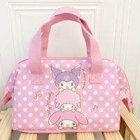 ✓ Sanrio Melody lunch box bag cartoon hello kitty cooler bag cinnamon tote bag cute handbag