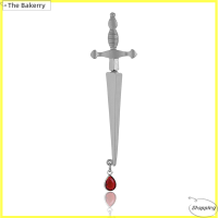 [The Bakerry] ต่างหูคริสตัลรูปดาบฮิปฮอปของขวัญเครื่องประดับสุดหล่อ1ชิ้น
