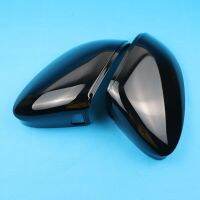 5H0857537 5H0857538 Black Pair Mirror Cover Rear View Side Mirror Cap Lane Change Side Blind Spot Assist For Golf 8 MK8