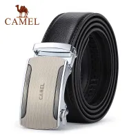 LJ7.23 Camel เข็มขัด ชนิดหนังวัวแท้ คุณภาพสูง สำหรับผู้ชาย