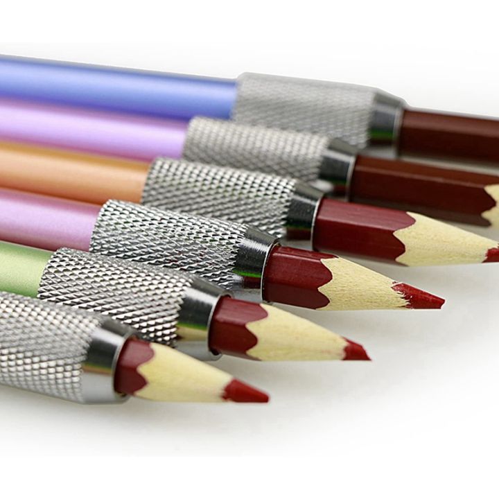 18pcs-metal-color-rod-single-end-pencil-extender-pencil-extender-pen-receptacle-pen-extension-pencil-case