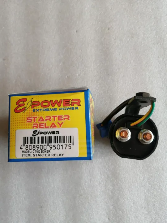 Motorcycle Starter Relay for Kawasaki CT150 Boxer, 12Vdc Lazada PH