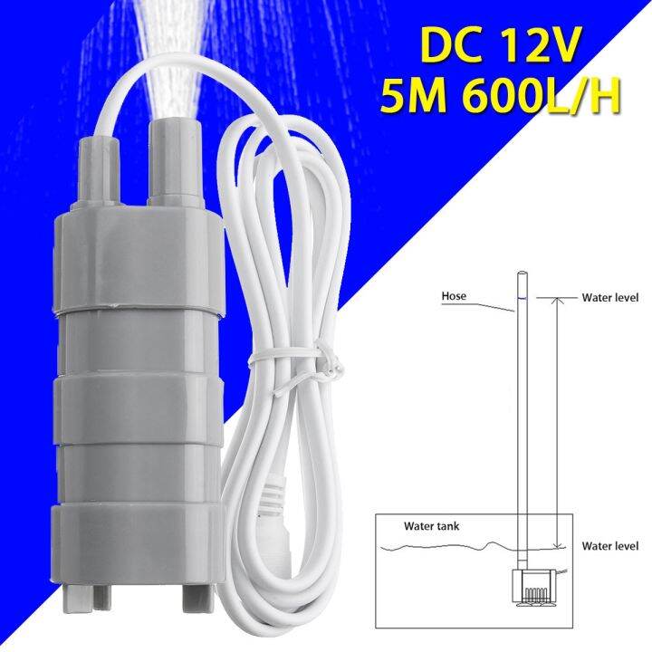 dc-12v-ปั๊มน้ำ-brushless-แม่เหล็ก-submersible-5m-600l-h-micro-มอเตอร์กันน้ำได้ลึกปั๊มน้ำสำหรับสวนบ่อปลา