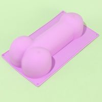 3D Creative Penis Shaped Cake Mold Food-Grade Silicone Fondant Soap Fungus Birthday Party Spoof Supplies Baking Molds Cake Tool