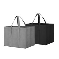 Reusable Grocery Shopping Bags Non-woven Large Foldable Eco-friendly Tote Bags with Long Handle Shoppers Bag for Women Men New