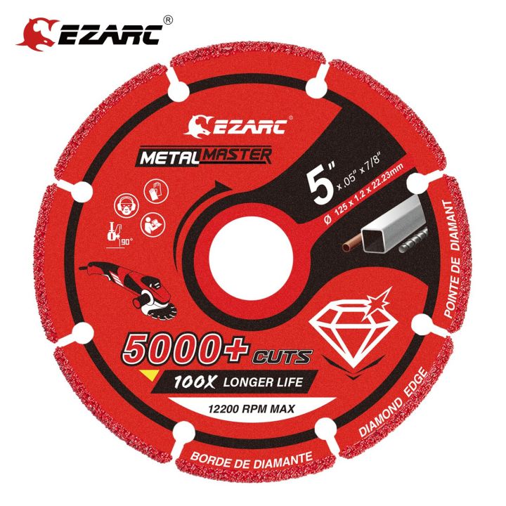 ezarc-ล้อเจียรเพชรแผ่นตัดเพชร-x22-23mm-125มม-x-1-2มม-สำหรับโลหะตัดล้อที่มี5000-ตัดเหล็กเหล็กเส้น