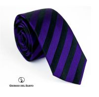 Giorgio Del Sarto Necktie 6 cm Purple with Fabric Texture เนคไทสีม่วงมีเท็กเจอร์