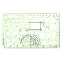 Rectangle Circle Shape Geometric Drawing Tool Template Ruler Student Stationery Rulers  Stencils