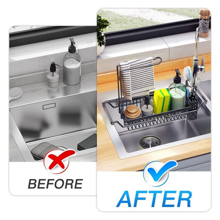 sponge-holder-for-kitchen-sink-sink-caddy-expandable-16-7-21-2inch-kitchen-sink-organizer-dishcloth-towel-holder