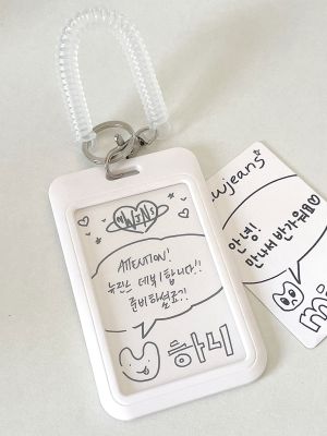 hot！【DT】✘ஐ►  SKYSONIC Kpop Photo Card Holder Anti-lost Keychain 3 Inch Idol Bus Cards Sleeves Supplis