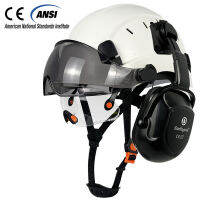 DARLINGWELL CE หมวกนิรภัยสำหรับงานก่อสร้างพร้อม Visor ที่ปิดหูกันหนาวแบบแว่นตาสำหรับวิศวกรหมวกแข็ง ANSI หมวกงานอุตสาหกรรม