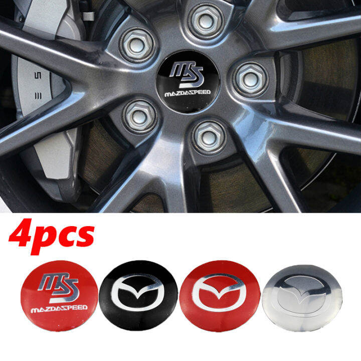 4pcs/set 56mm Car Wheel Hub Cap Sticker Badge Aluminum Auto Tire Center