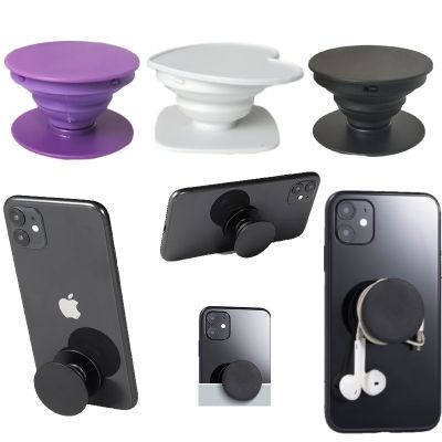 ☃¤ Mobile Phone Holder Phone Stand Mount Phone Back Sticker Pad Bracket Telescopic Folding Car Accessories Mobile Phone Accessories