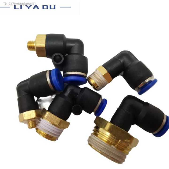 10pcs-pneumatic-connector-l-shape-pl-4-6-8-10-12mm-hose-tube-m5-6-1-8-1-4-3-8-1-2-bspt-thread-air-elbow-quick-coupling-fitting