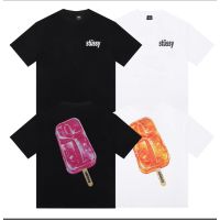 2023 NEWMen S And Women S Plus Size T-Shirt New Loose Fashion Ice Cream Print Casual Short Sleeve T-Shirt