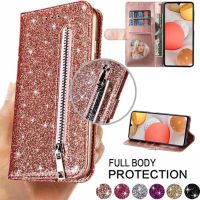 Wallet Glitter Leather Case For Samsung Galaxy A12 A13 A14 A23 A33 A34 A51 A52 A53 A54 A71 S23 Ultra S22 S21 FE S20 FE S10 Plus