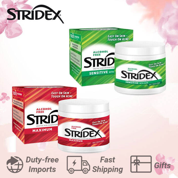 🍀จัดส่งอย่างรวดเร็ว🍀 Stridex Strength Medicated Pads Maximum Stridex