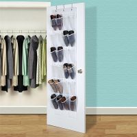【CC】 Pockets Shoes Organizer Rack Hanging Saver Over The Door Behind Storage Closet