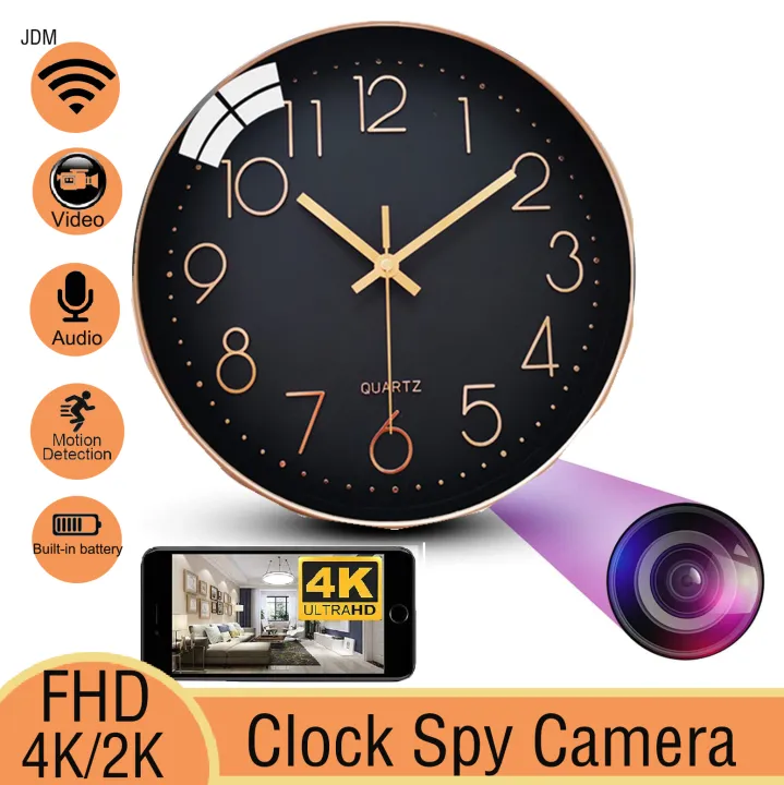 719px x 720px - JDM WiFi Hidden Wall Clock Camera DVR Security Surveillance Cameras P2P  Video Recorder Clock 1080P Nanny Cam For Home Office Shop | Lazada Singapore