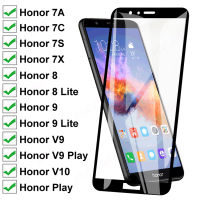 NEW2022 9D Full Cover Tempered Glass For honor 7X 7A 7S 7C V9 Play Screen Protector On Honor 8 9 Lite view 10 V10