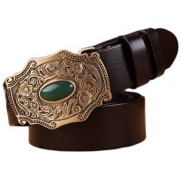 2020 new designer belt men high quality belts for men leaf flower 3.8 cm wide strap girdle full grain 100 genuine leather cow