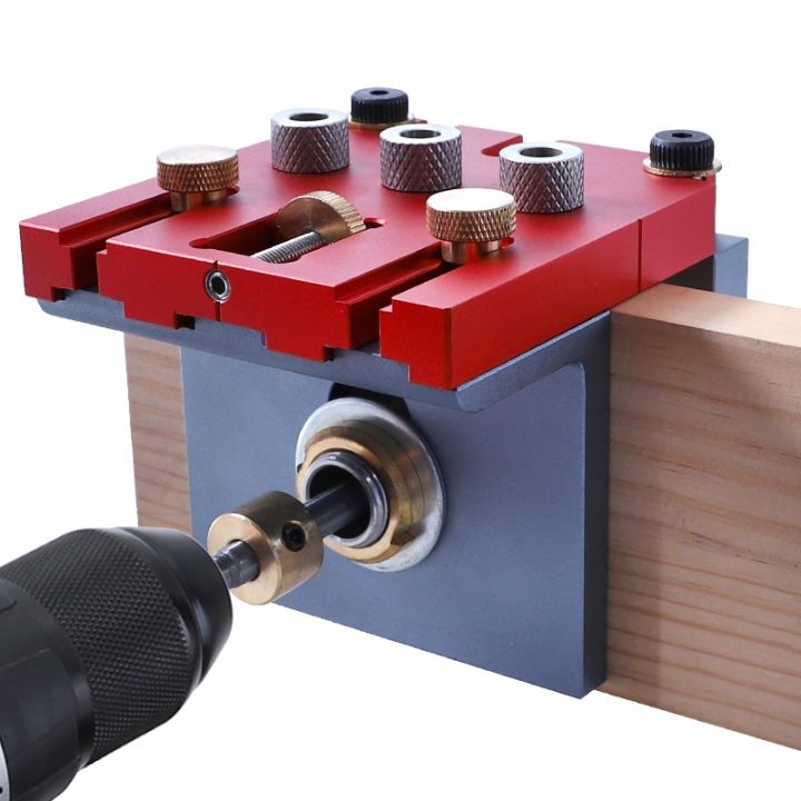 wood-doweling-jig-6-8-10-15mm-drill-bits-adjustable-pocket-hole-jig-3-in-1-furniture-connector-punch-locator-for-diy-woodworking