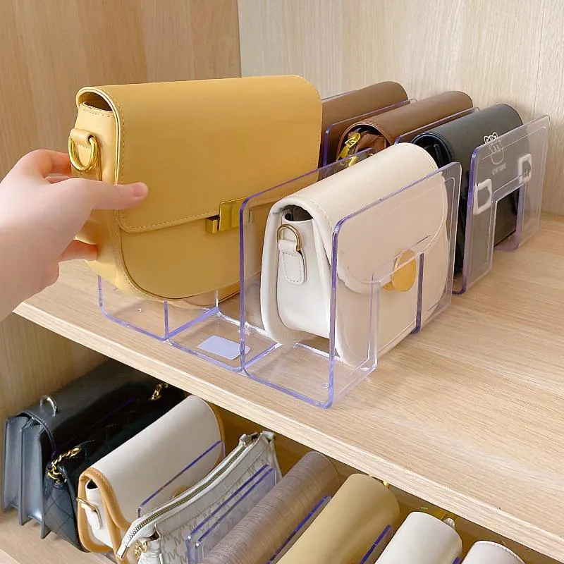 Acrylic 3-Compartment Clutch & Small Purse Organizer