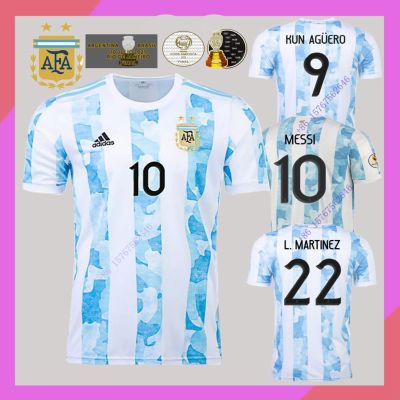 New Arrival 21/22 Top Quality Argentina Home National Team Americas Cup MESSI 2021 Football Jersi Jersey 21/22 Top Quality Argentina Home Pasukan Nasional Jersi Bola Sepak Piala Amerika 2021 Jersey