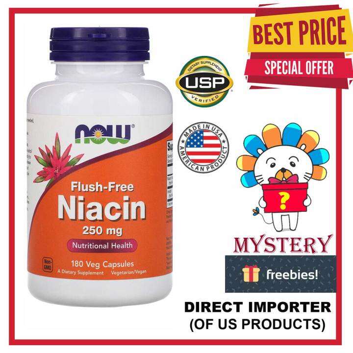 Now Niacin 250mg | Flush-Free 180 Veg Capsules | Lazada PH