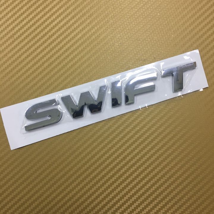 โลโก้* SWIFT ติดฝาท้าย SUZUKI สีชุบโครเมี่ยม ขนาด*16.5x2cm