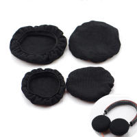 2Pcs Stretchable Washable Ear Pad Covers Earcup Protectors Fabric Headphone Dust Cover Fit Most On Ear Headphones 6-11cm Pads Wireless Earbud Cases